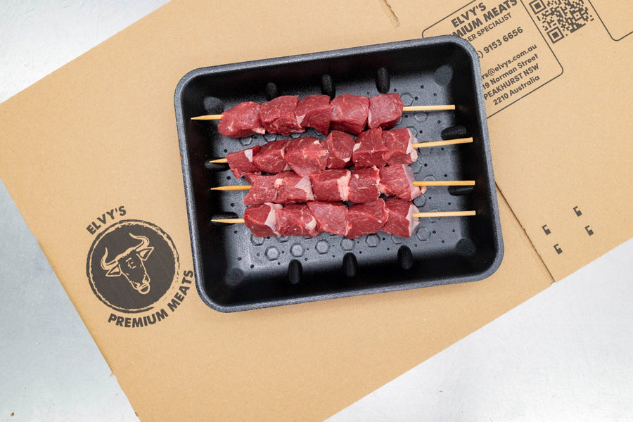 Lamb Backstrap Skewers Plain 100g $3.20 each